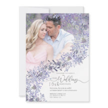 エレガントな結婚記念日のフォト招待状