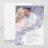 エレガントな結婚記念日のフォト招待状 招待状 (正面/裏面)