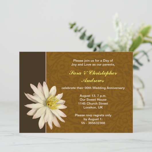 エレガントな結婚記念日の招待状 招待状 (スタンド正面)