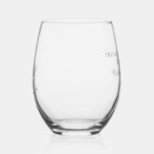 エレガントな結婚記念日の誓いの更新 ステムなしワイングラス (左)