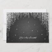 エレガントな結婚記念日ナイト ダズルブラック 招待状 (裏面)