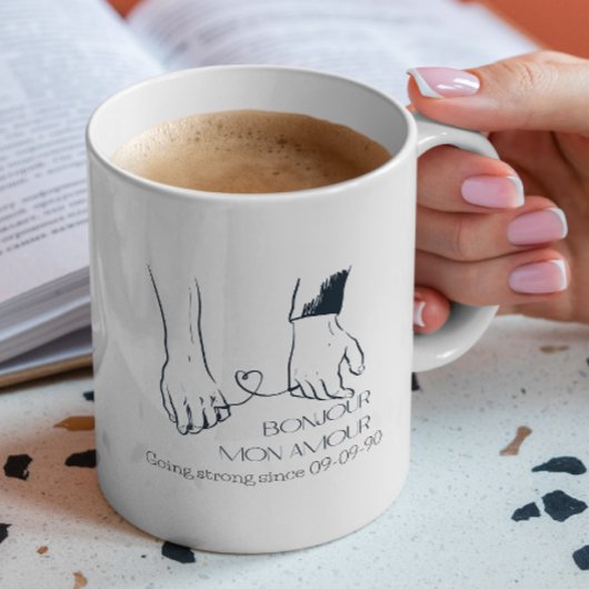 エレガントな結婚記念日バレンタインデーの愛 コーヒーマグカップ