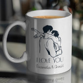 エレガントな結婚記念日バレンタインデーの愛 コーヒーマグカップ