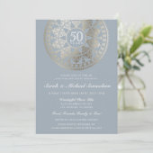 エレガントな結婚記念日パーティーの招待状 ゴールドホイル 招待状 (スタンド正面)