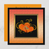 エレガントな結婚記念日パーティー招待状 招待状 (正面/裏面)