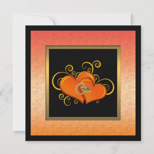 エレガントな結婚記念日パーティー招待状 招待状 (正面)