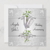 エレガントな結婚記念日招待状 招待状 (正面)