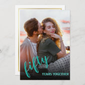 エレガントな結婚記念日招待状 招待状 (正面/裏面)