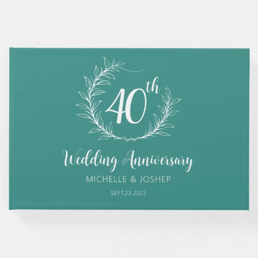 エレガントな結婚記念日 ゲストブック (正面)