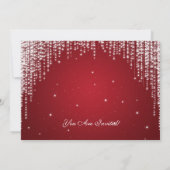 エレガントな結婚記念日 ナイト dazzle レッド 招待状 (裏面)