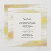 エレガントな結婚詳細カード。招待状 招待状 (正面/裏面)