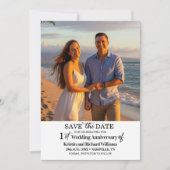 エレガントな結婚1周年記念写真 セーブザデート (正面)