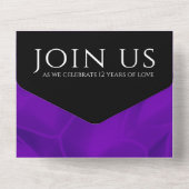 エレガントな絹の12周年結婚記念日お祝い オールインワン招待状 (裏面)