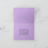 エレガントな絹の12周年結婚記念日お祝い サンキューカード (内部)