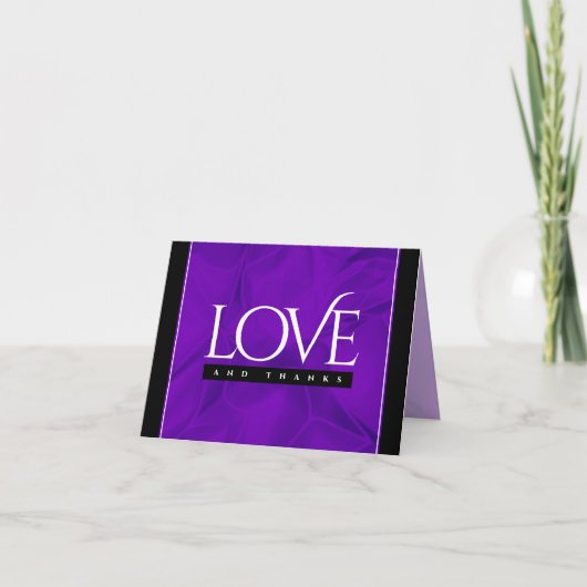 エレガントな絹の12周年結婚記念日お祝い サンキューカード (正面)