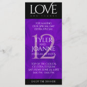 エレガントな絹の12周年結婚記念日祝賀 メニュー (裏面)