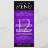 エレガントな絹の12周年結婚記念日祝賀 メニュー (正面)