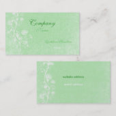 エレガントな緑および白い名刺のテンプレート 名刺 (正面/裏面)