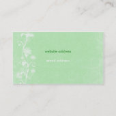 エレガントな緑および白い名刺のテンプレート 名刺 (裏面)
