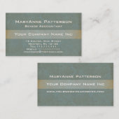 エレガントな緑および金ゴールドの自然な質感の勾配 名刺 (正面/裏面)