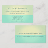 エレガントな緑および黄色の勾配の白熱 名刺 (正面/裏面)