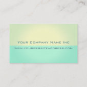 エレガントな緑および黄色の勾配の白熱 名刺 (裏面)