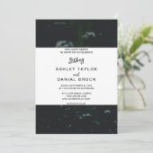 エレガントな緑のひまわり花の夏のウェディング招待状 招待状 (スタンド正面)