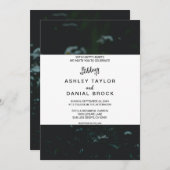 エレガントな緑のひまわり花の夏のウェディング招待状 招待状 (正面/裏面)