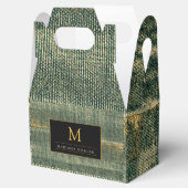 エレガントな緑のブラシに金と黒 フェイバーボックス (オープン)