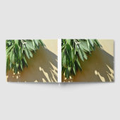 エレガントな緑の植物の葉 新鮮なハーブ ゲストブック (全面)