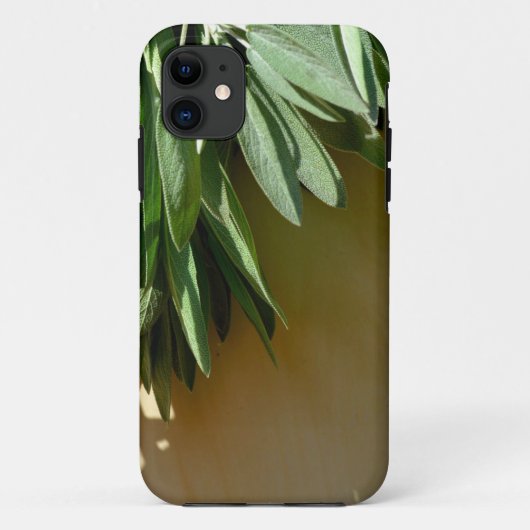 エレガントな緑の植物の葉 新鮮なハーブ Case-Mate iPhoneケース (裏面)