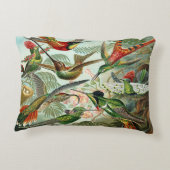 エレガントな緑の熱帯ハチドリ植物学 アクセントクッション (裏面)