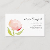 エレガントな緑の草木の花屋 名刺 (裏面)