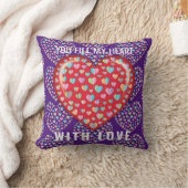 エレガントな編集可能なシンプルハートデザイン クッション (ブランケット)