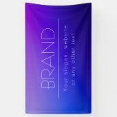 エレガントな編集可能なテキストとモダンなフェードパープルカラー 横断幕 (縦)