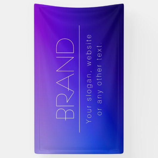 エレガントな編集可能なテキスト & 現代のフェード紫色 横断幕 (縦)