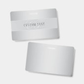 エレガントな編集可能なモノグラムスクリプトの書き方 | グレー バッジ (Front & Back)