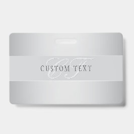 エレガントな編集可能なモノグラムスクリプトの書き方 | グレー バッジ