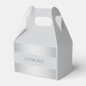 エレガントな編集可能なモノグラムスクリプトの書き方 | グレー フェイバーボックス (正面サイド)