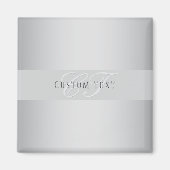 エレガントな編集可能なモノグラムスクリプトの書き方 | グレー マグネット (正面)