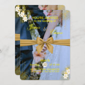 エレガントな編集可能な結婚式の招待状 招待状 (正面/裏面)