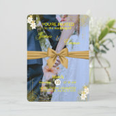 エレガントな編集可能な結婚式の招待状 招待状 (スタンド正面)