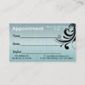 エレガントな美容師のアポイントメントカード 予約カード (裏面)