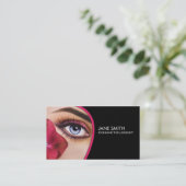 エレガントな美容師のCosmetologyのメーキャップアーティスト 名刺 (スタンド正面)
