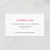 エレガントな美容師のCosmetologyのメーキャップアーティスト 名刺 (裏面)