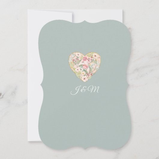 エレガントな群葉の銀製賢人の水彩画の野生のバラ 招待状 (裏面)