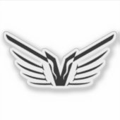 エレガントな羽とVモノグラム シール (正面)