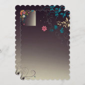 エレガントな背景 招待状 (正面/裏面)