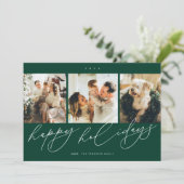 エレガントな脚本の最も幸せな休日3家族の写真 シーズンカード (スタンド正面)