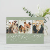 エレガントな脚本の最も幸せな休日3家族の写真 シーズンカード (スタンド正面)